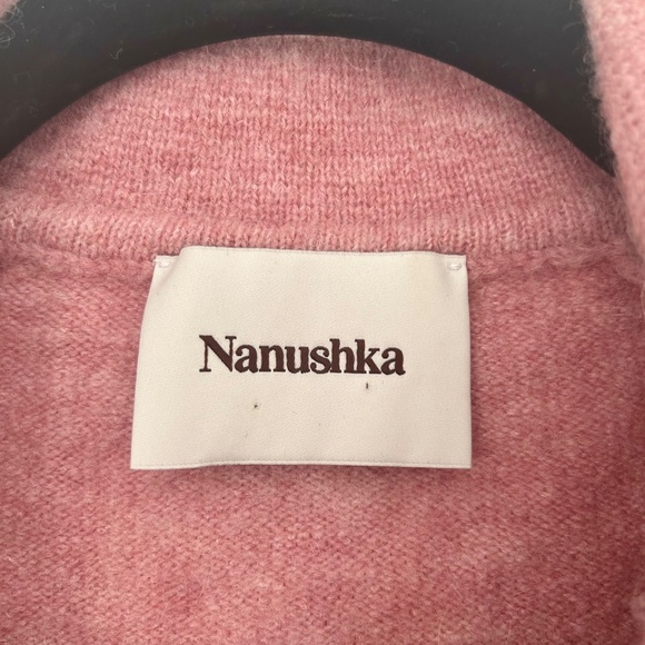 Nanushka Cade Wool-Blend Polo Cardigan - Picture 3 of 4